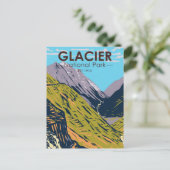 Glacier National Park naar de Sun Road Briefkaart (Staand voorkant)