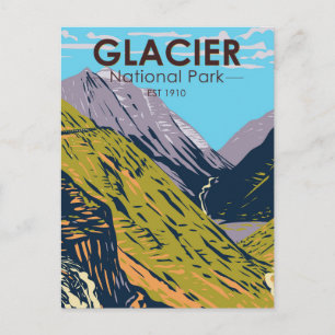 Glacier National Park naar de Sun Road Briefkaart