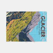 Glacier National Park naar de Sun Road Fleece Deken (Voorkant (Horizontaal))