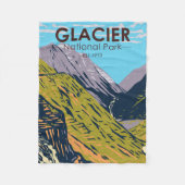 Glacier National Park naar de Sun Road Fleece Deken (Voorkant)