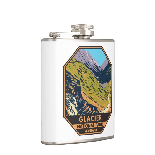 Glacier National Park naar de Sun Road Heupfles (Rechts)