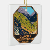 Glacier National Park naar de Sun Road Keramisch Ornament (Rechts)
