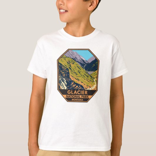Glacier National Park naar de Sun Road T-shirt (Voorkant)