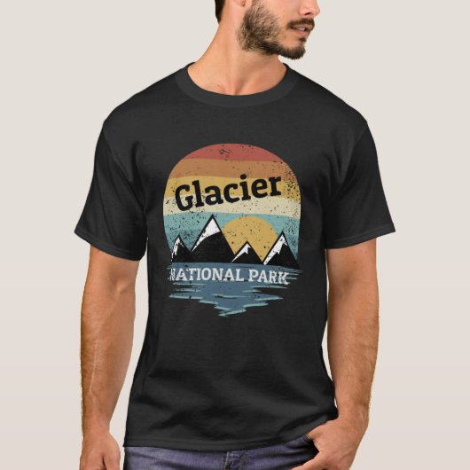 Glacier National Park National Park Vintage T-shirt (Voorkant)