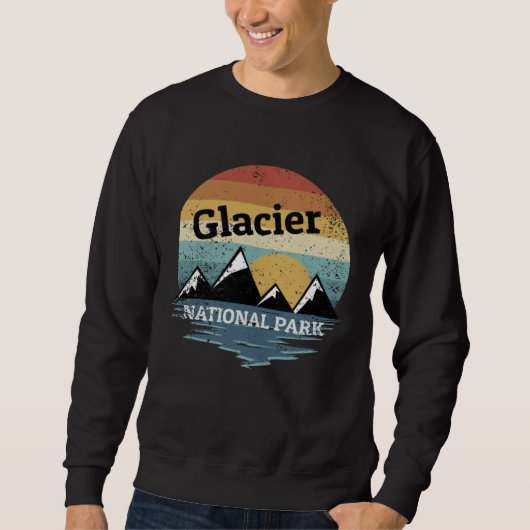 Glacier National Park National Park Vintage Trui (Voorkant)