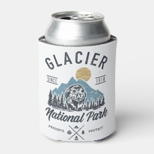 Glacier National Park novlelty Road trip Montana T Blikjeskoeler (Blikje Voorkant)