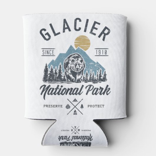 Glacier National Park novlelty Road trip Montana T Blikjeskoeler (Achterkant)