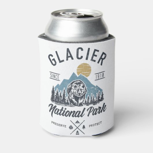 Glacier National Park novlelty Road trip Montana T Blikjeskoeler (Blikje Achterkant)