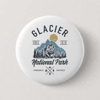 Glacier National Park novlelty Road trip Montana T Ronde Button 5,7 Cm