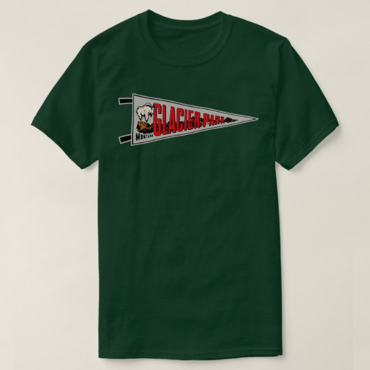 Glacier National Park Pennant 1 T-shirt (Design voorkant)