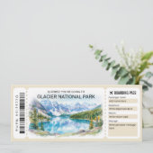 Glacier National Park Reis Instapass Ticket Kaart (Staand voorkant)