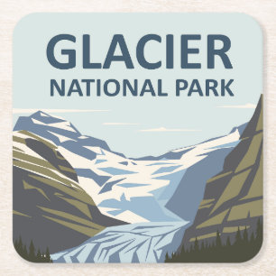 Glacier National Park Reis Kunst Kartonnen Onderzetters