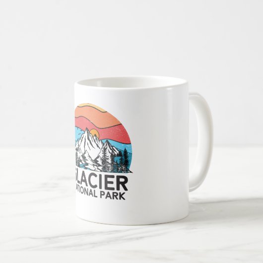  Glacier National Park Retro 80 Montana Koffiemok (Voorkant rechts)