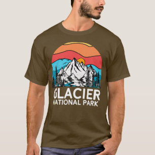  Glacier National Park Retro 80s Montana Mo T-shirt