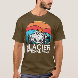  Glacier National Park Retro 80s Montana Mo T-shirt