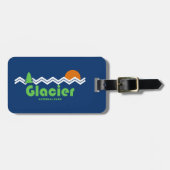 Glacier National Park Retro Bagagelabel (Voorkant horizontaal)