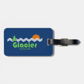 Glacier National Park Retro Bagagelabel (Achterkant horizontaal)