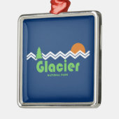 Glacier National Park Retro Metalen Ornament (Links)