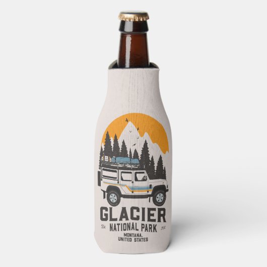  Glacier National Park Road Trip Montana Bo Flesjeskoeler (Fles Voorkant)