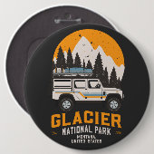  Glacier National Park Road Trip Montana Ronde Button 6,0 Cm (Voorkant /achterkant)