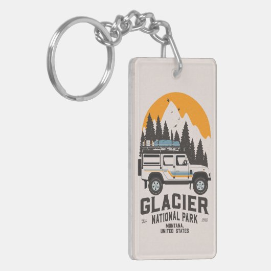  Glacier National Park Road Trip Montana Sleutelhanger (Voorkant Links)