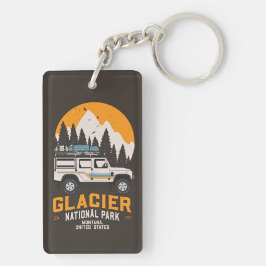  Glacier National Park Road Trip Montana Sleutelhanger (achterkant)