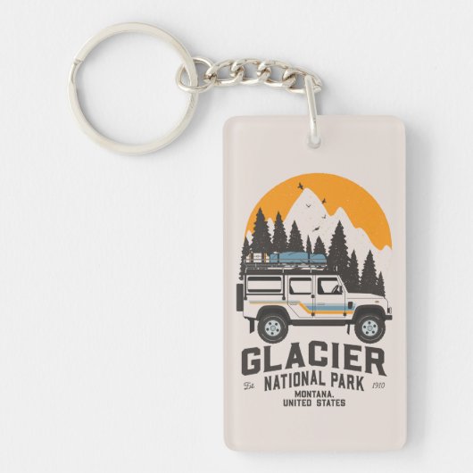  Glacier National Park Road Trip Montana Sleutelhanger (Voorkant)