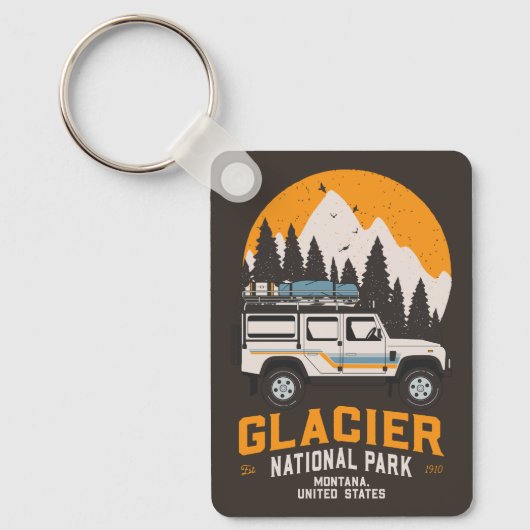  Glacier National Park Road Trip Montana Sleutelhanger (Voorkant)