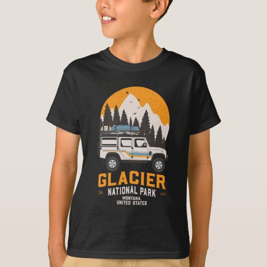  Glacier National Park Road Trip Montana T-shirt (Voorkant)