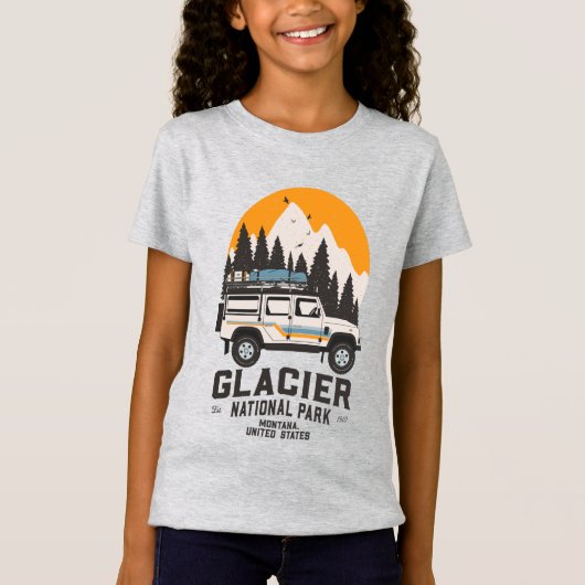  Glacier National Park Road Trip Montana T-shirt (Voorkant)