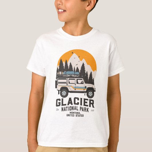 Glacier National Park Road Trip Montana T-shirt (Voorkant)