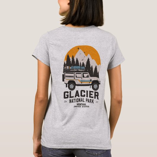  Glacier National Park Road Trip Montana T-shirt (Achterkant)