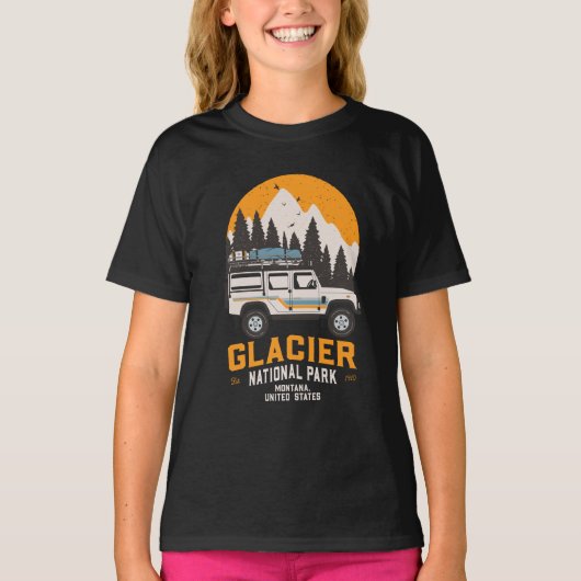 Glacier National Park Road Trip Montana T-shirt (Voorkant)