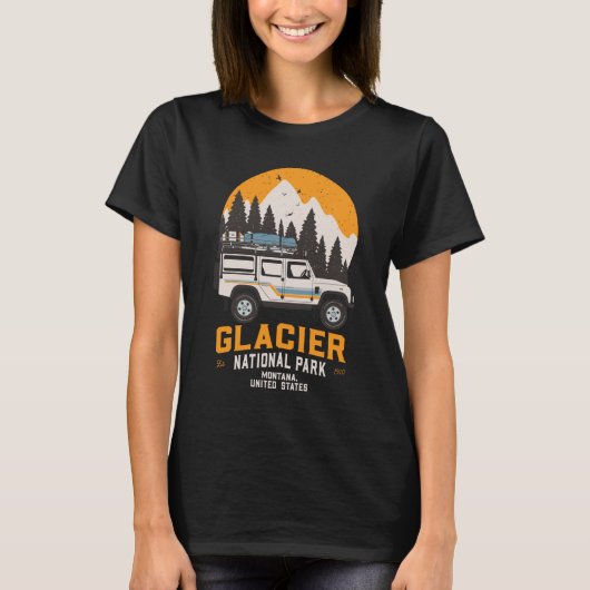  Glacier National Park Road Trip Montana T-shirt (Voorkant)