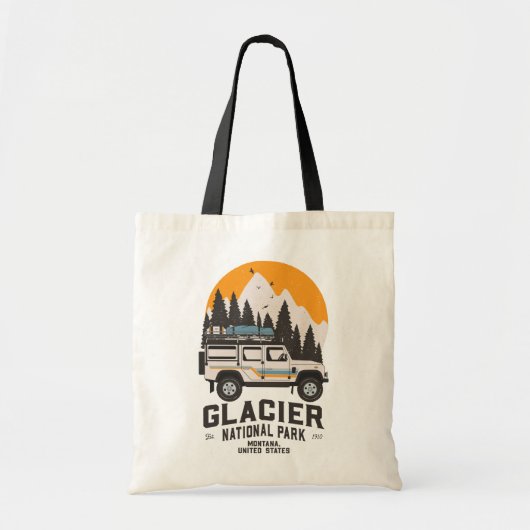  Glacier National Park Road Trip Montana T Tote Bag (Voorkant)
