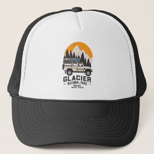  Glacier National Park Road Trip Montana Trucker Pet (Voorkant)