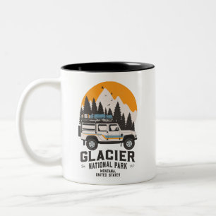 Glacier National Park Road Trip Montana Tweekleurige Koffiemok