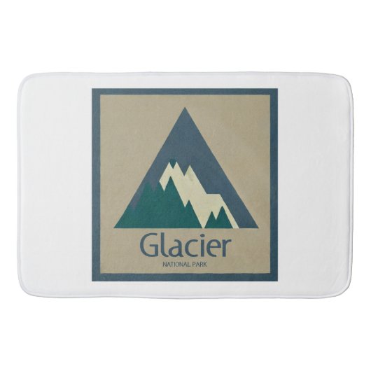 Glacier National Park Rustic Badmat (Voorkant)