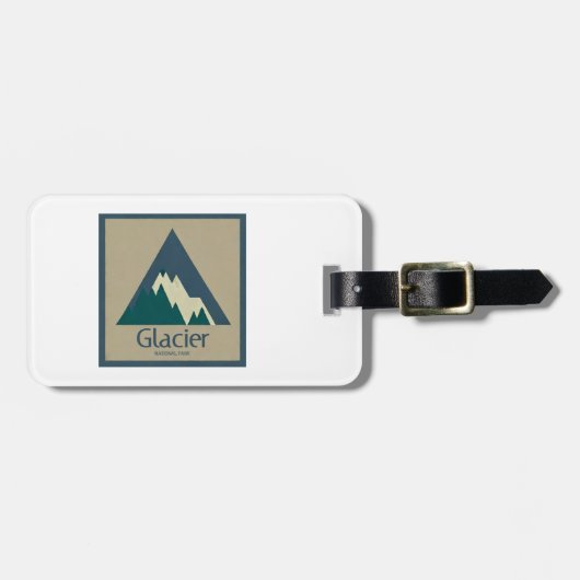 Glacier National Park Rustic Bagagelabel (Voorkant horizontaal)