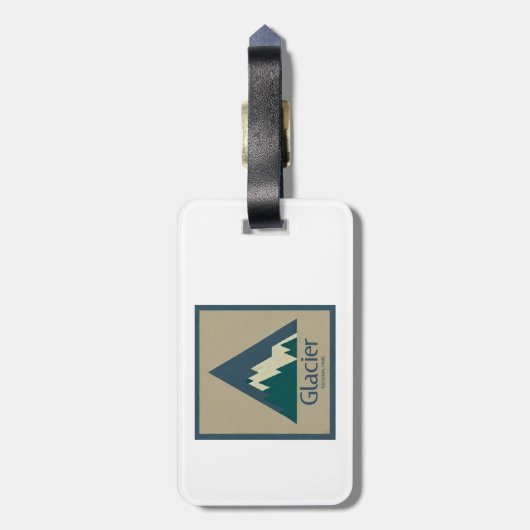 Glacier National Park Rustic Bagagelabel (Achterkant verticaal)