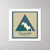 Glacier National Park Rustic Canvas Afdruk (Voorkant)