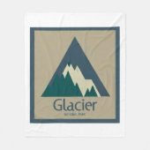 Glacier National Park Rustic Fleece Deken (Voorkant)