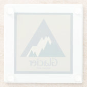 Glacier National Park Rustic Glazen Onderzetter (Achterkant)
