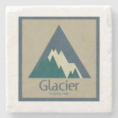 Glacier National Park Rustic Stenen Onderzetter (Voorkant)