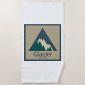 Glacier National Park Rustic Strandlaken (Voorkant)