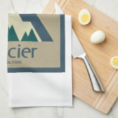 Glacier National Park Rustic Theedoek (Quarter Fold)