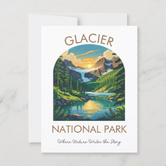 Glacier National Park Scenic Postcard Briefkaart