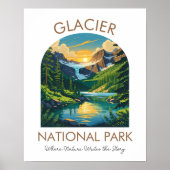 Glacier National Park Scenic Poster (Voorkant)