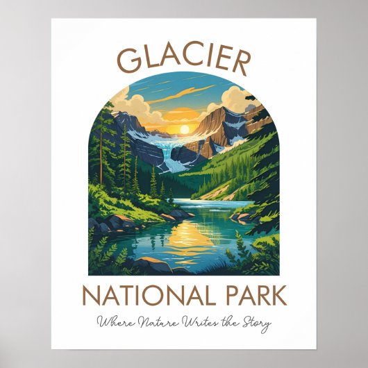 Glacier National Park Schitterende Poster (Voorkant)