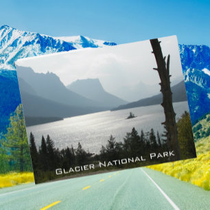 Glacier National Park St Mary Lake Travel Briefkaart